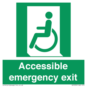Accessible emergency exit (left)